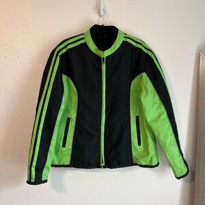 Vibrant Black and Green Bomber Jacket